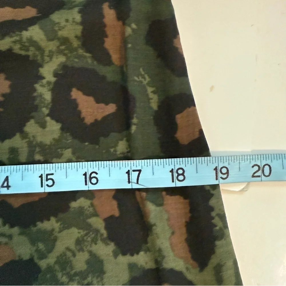 Zadig & Voltaire Green Black Rebelle Leo Midi Dress V Neck Leopard Size Small - Picture 12 of 13